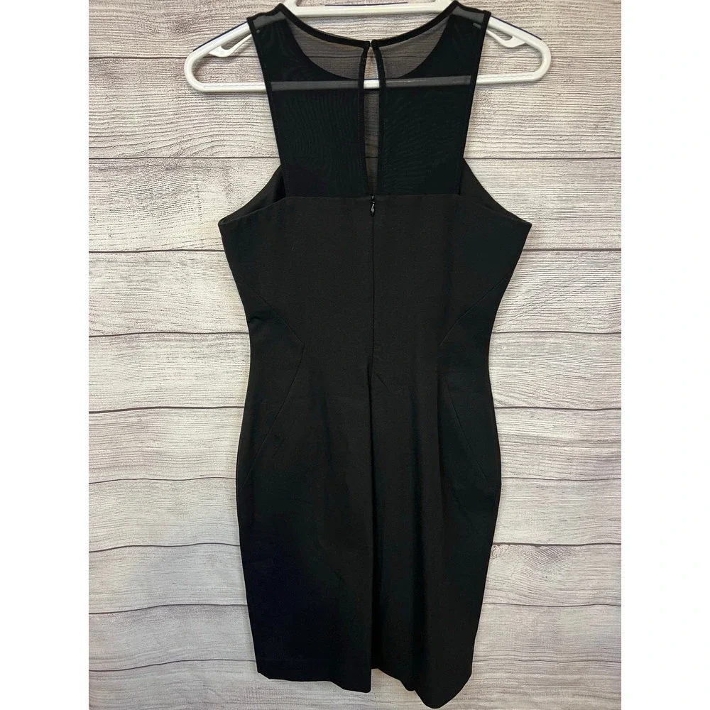 NWT Banana Republic Monogram Mesh Yoke Little Black Cocktail Dress Size 6 - Picture 2 of 7